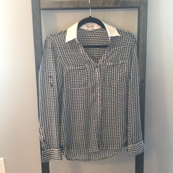 Express Tops - XS Houndstooth Express Portofino Shirt
